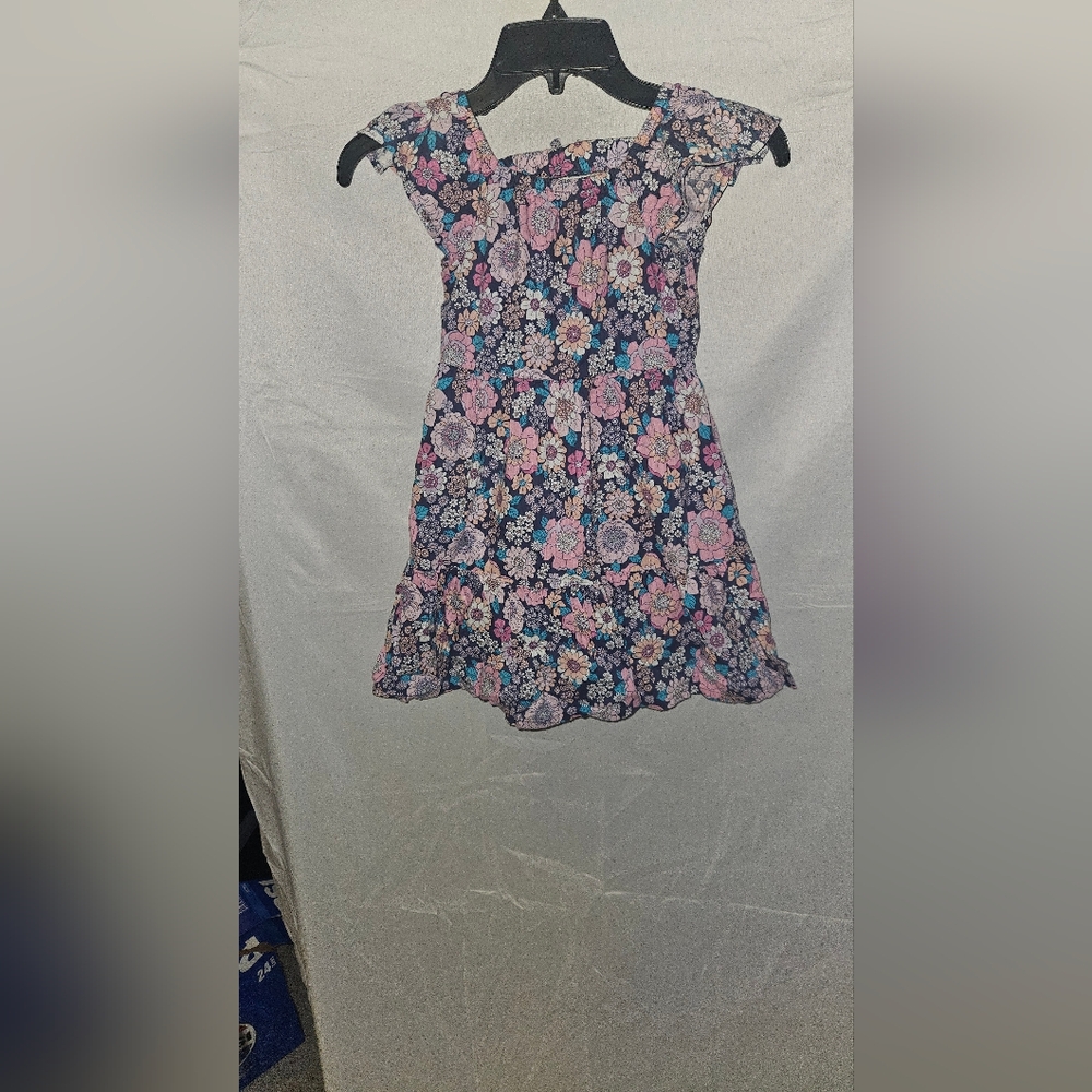 jumping beans Navy Floral Ruffle Sleeve Casual Dress